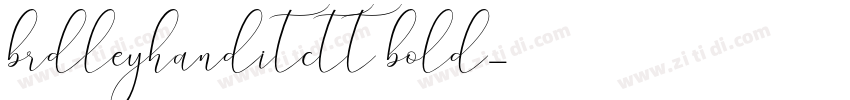 brdleyhanditctt bold字体转换